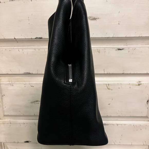 Vince Camuto Large Pebbled Leather Multi Compartment Black Tote Bag Size OS - Picture 11 of 13